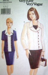 9510 SO EZ VOG LINED BUTTON TOP, DICKEY, SKIRT PATTERN 8-12